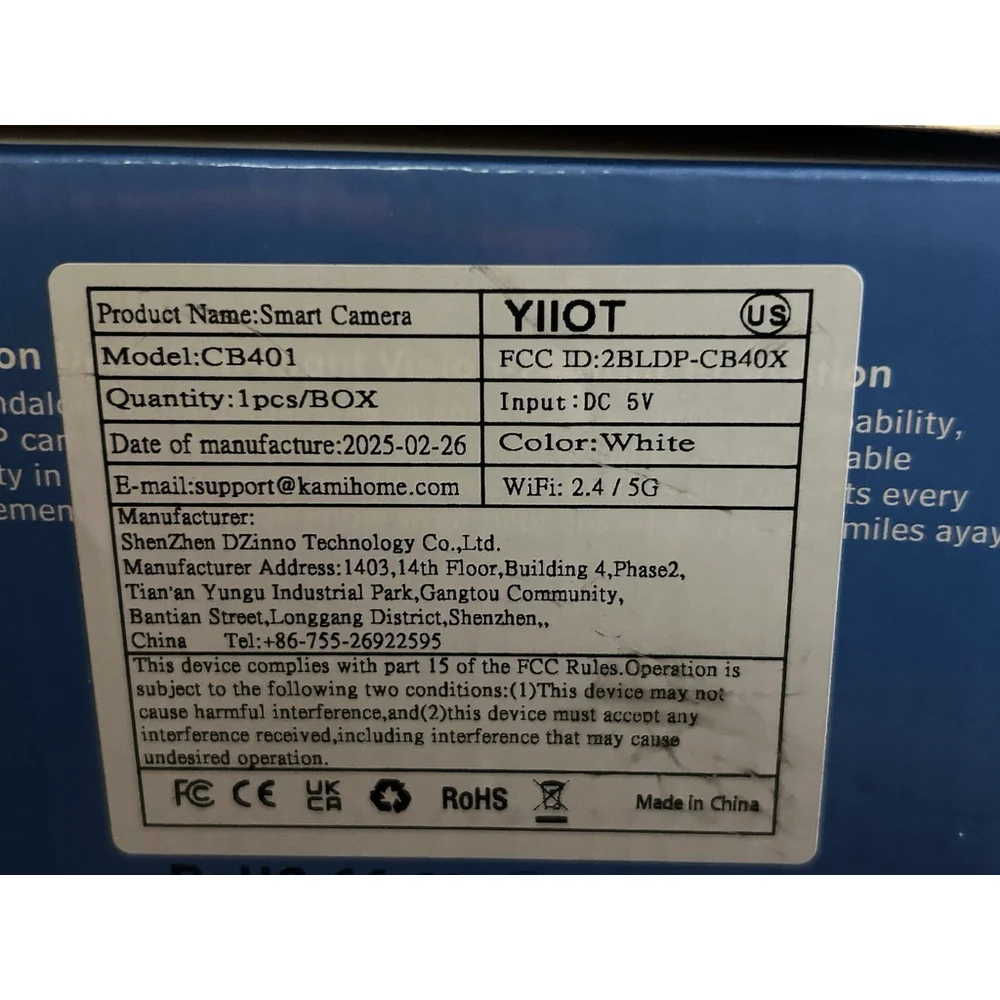 Yiiot Wireless Network Camera Model CB401 White Monitor Your Home, Pets etc.